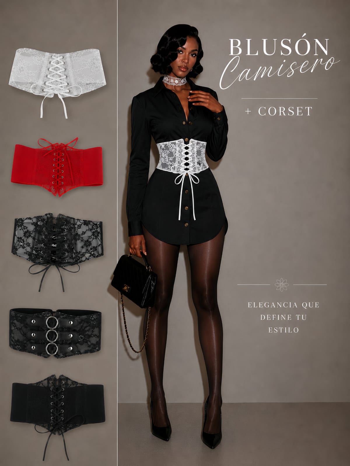Bluson+Corset
